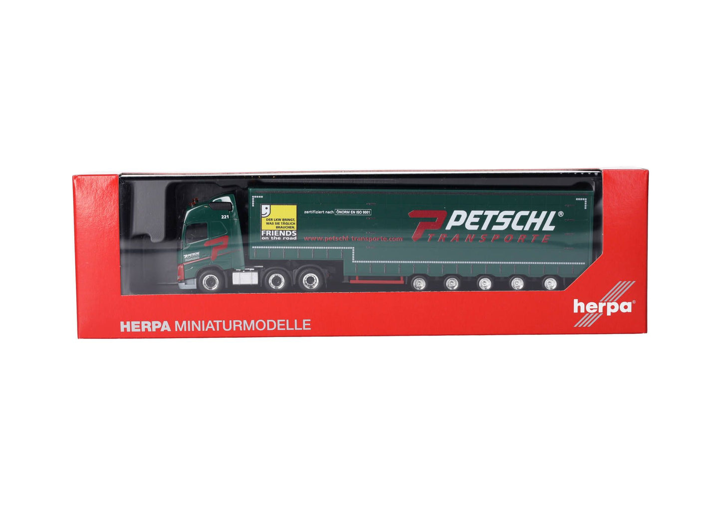 HERPA Volvo FH GL 2020 Volumenplanen-Sattelzug "Petschl"