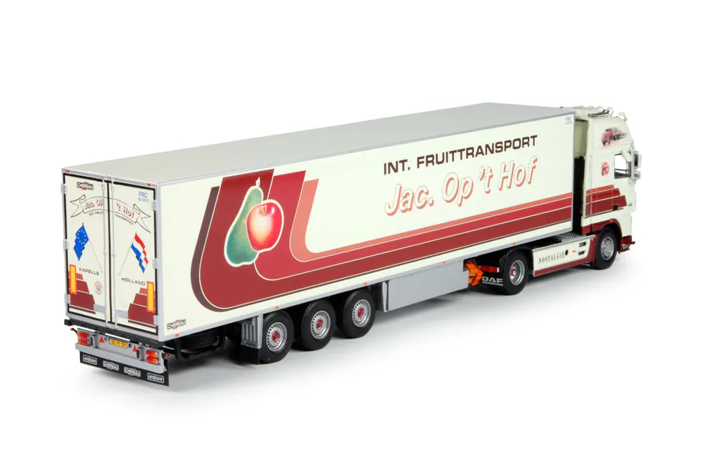 64508 DAF  XF 105 Super Space Cub mit Kühlaufleger - Jac.Op`t Hof