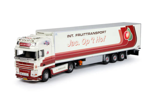 64508 DAF  XF 105 Super Space Cub mit Kühlaufleger - Jac.Op`t Hof