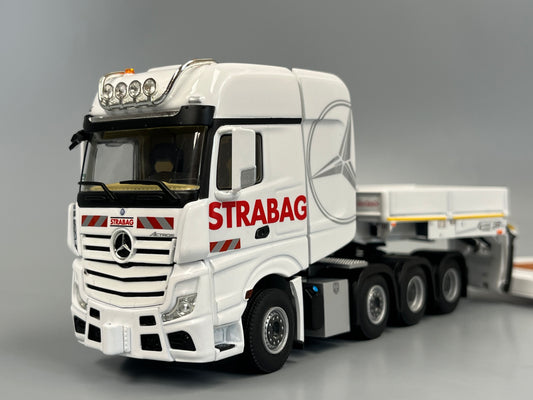02-3887  NEU  Mercedes Benz Actros  MP 5  SLT Giga Space 8x 4 Tieflader 4-achs  STRABAG   NEU