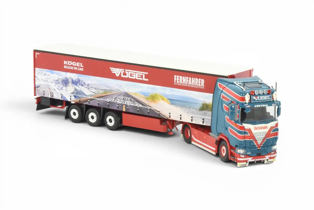 89501  Scania Schiebeplanen Auflieger "VÖGEL" NEU OVP